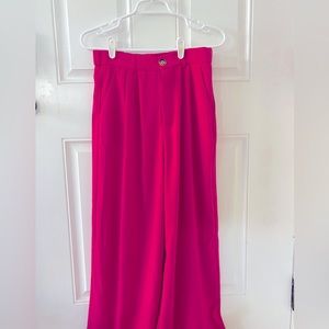 Dressed in LALA fuchsia pink wide leg trouser in size Medium